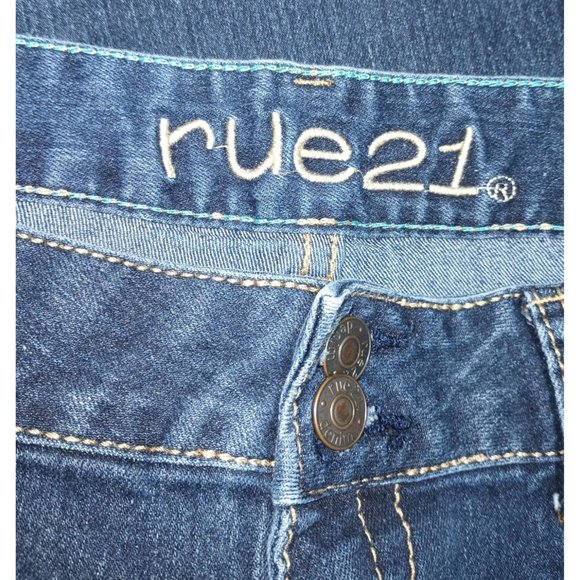 Rue21 Jeans Womens Size 11 / 12 Mid-Rise Skinny Blue Denim - Picture 7 of 10